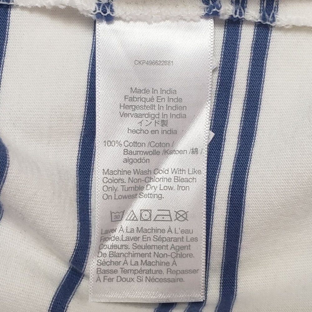 Madewell Cotton Relaxed Oversized Tee Women's Medium Lighthouse & Blue Stripe - Picture 11 of 16